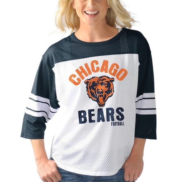 Chicago Bears Women's Mesh Jersey T-Shirt Large NFL - Picture 1 of 10